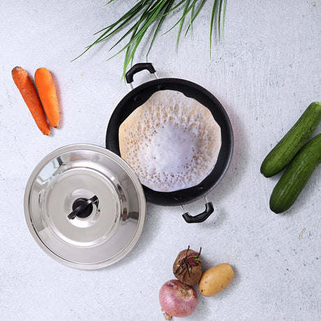 ROYALFORD Non - Stick Pan/Appachatty with Stainless Steel Lid 23cm - Al Kabayel Discount CentreROYALFORD Non - Stick Pan/Appachatty with Stainless Steel Lid 23cmFrying Pans & SkilletsROYALFORDAl Kabayel Discount Centre
