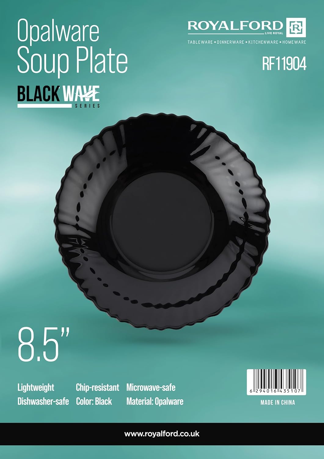 Royalford Opalware Shallow Soup Plates RF11904 Pasta Plates, Dinner Plates, Deep Plates, Cereal Plates, Oats Meal, Microwave Safe, Freezer Safe, Dishwasher Safe - 22CM - Black - Al Kabayel Discount CentreRoyalford Opalware Shallow Soup Plates RF11904 Pasta Plates, Dinner Plates, Deep Plates, Cereal Plates, Oats Meal, Microwave Safe, Freezer Safe, Dishwasher Safe - 22CM - BlackPlatesROYALFORDAl Kabayel Discount Centre
