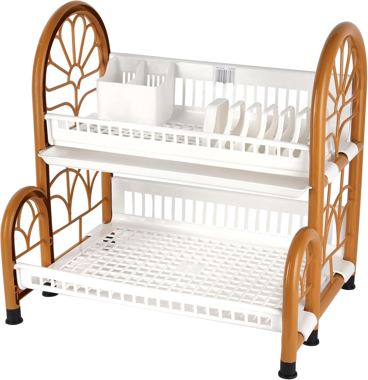 Royalford Plastic 2 Tier Colosseum Dish Rack RF12141 Dish Drying Stand Extra Large Storage Area Tray Dish Drainer Plate Rack Countertop Kitchen Organizer Utensils Dish Stand Double Level - 52cmX53.5cmX41cm - Al Kabayel Discount CentreRoyalford Plastic 2 Tier Colosseum Dish Rack RF12141 Dish Drying Stand Extra Large Storage Area Tray Dish Drainer Plate Rack Countertop Kitchen Organizer Utensils Dish Stand Double Level - 52cmX53.5cmX41cmOrganizers & AccessoriesROYALFORDAl Kabayel Discount Centre