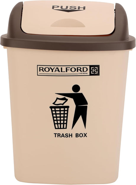 Royalford Plastic Flip Top Waste Bins Large With Swing Lid Durable RF12403 - 20Liter - Al Kabayel Discount CentreRoyalford Plastic Flip Top Waste Bins Large With Swing Lid Durable RF12403 - 20LiterOrganizers & AccessoriesROYALFORDAl Kabayel Discount Centre