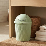 Royalford Plastic Woven Swing Trash Bin - 25×25cm - Sage Green / White - Al Kabayel Discount CentreRoyalford Plastic Woven Swing Trash Bin - 25×25cm - Sage Green / WhiteOrganizers & AccessoriesROYALFORDAl Kabayel Discount Centre