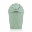 Royalford Plastic Woven Swing Trash Bin - 25×25cm - Sage Green / White - Al Kabayel Discount CentreRoyalford Plastic Woven Swing Trash Bin - 25×25cm - Sage Green / WhiteOrganizers & AccessoriesROYALFORDAl Kabayel Discount Centre