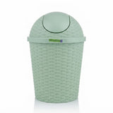 Royalford Plastic Woven Swing Trash Bin - 25×25cm - Sage Green / White - Al Kabayel Discount CentreRoyalford Plastic Woven Swing Trash Bin - 25×25cm - Sage Green / WhiteOrganizers & AccessoriesROYALFORDAl Kabayel Discount Centre