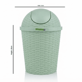 Royalford Plastic Woven Swing Trash Bin - 25×25cm - Sage Green / White - Al Kabayel Discount CentreRoyalford Plastic Woven Swing Trash Bin - 25×25cm - Sage Green / WhiteOrganizers & AccessoriesROYALFORDAl Kabayel Discount Centre