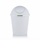 Royalford Plastic Woven Swing Trash Bin - 25×25cm - Sage Green / White - Al Kabayel Discount CentreRoyalford Plastic Woven Swing Trash Bin - 25×25cm - Sage Green / WhiteOrganizers & AccessoriesROYALFORDAl Kabayel Discount Centre