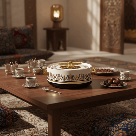 Royalford Premium Insulated Hot Pot with Strong Outer Body and Steel Inner White and Gold Heritage Style 1700 ml - Al Kabayel Discount CentreRoyalford Premium Insulated Hot Pot with Strong Outer Body and Steel Inner White and Gold Heritage Style 1700 mlCasserolesROYALFORDAl Kabayel Discount Centre