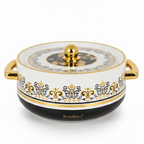 Royalford Premium Insulated Hot Pot with Strong Outer Body and Steel Inner White and Gold Heritage Style 1700 ml - Al Kabayel Discount CentreRoyalford Premium Insulated Hot Pot with Strong Outer Body and Steel Inner White and Gold Heritage Style 1700 mlCasserolesROYALFORDAl Kabayel Discount Centre