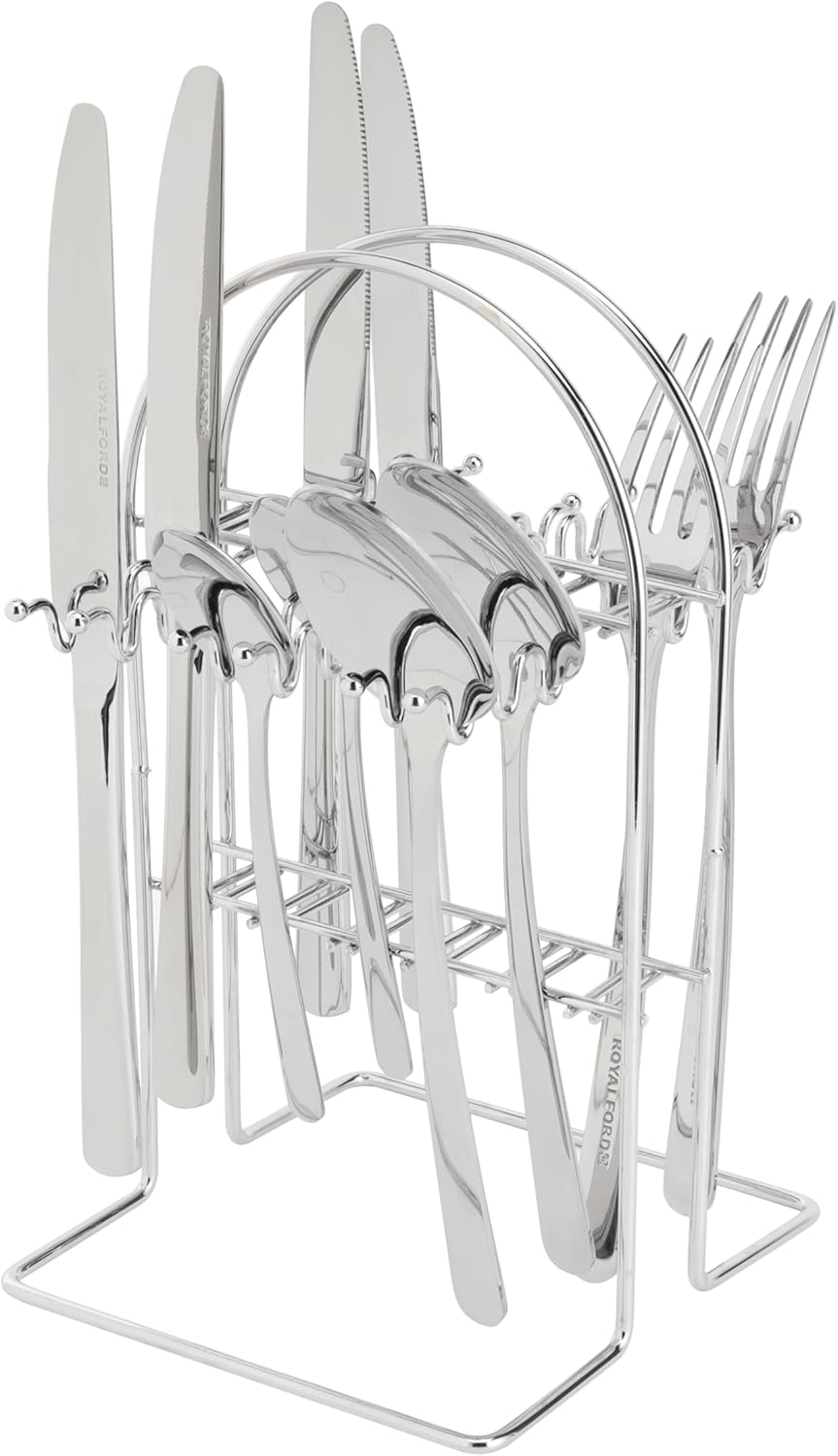 Royalford Prima - Siver 24pcs Stainless Steel Cutlery Set (Tea Spoon - 6pc, Table Spoon - 6pc, Table Fork - 6pc, Table Knife - 6pc), RF12463 - Al Kabayel Discount CentreRoyalford Prima - Siver 24pcs Stainless Steel Cutlery Set (Tea Spoon - 6pc, Table Spoon - 6pc, Table Fork - 6pc, Table Knife - 6pc), RF12463Cookware AccessoriesROYALFORDAl Kabayel Discount Centre