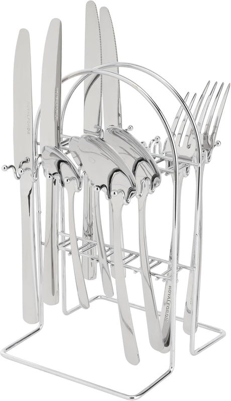 Royalford Prima - Siver 24pcs Stainless Steel Cutlery Set (Tea Spoon - 6pc, Table Spoon - 6pc, Table Fork - 6pc, Table Knife - 6pc), RF12463 - Al Kabayel Discount CentreRoyalford Prima - Siver 24pcs Stainless Steel Cutlery Set (Tea Spoon - 6pc, Table Spoon - 6pc, Table Fork - 6pc, Table Knife - 6pc), RF12463Cookware AccessoriesROYALFORDAl Kabayel Discount Centre