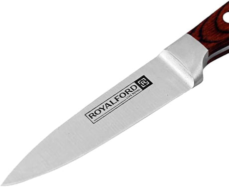 Royalford RF4113 3.5 Utility Knife All Purpose Small Kitchen Knife - Ultra Sharp Stainless Steel Blade Cooking Knife with Ergonomic Handle, Chef Knife, Suitable for Home and Restaurant - Al Kabayel Discount CentreRoyalford RF4113 3.5 Utility Knife All Purpose Small Kitchen Knife - Ultra Sharp Stainless Steel Blade Cooking Knife with Ergonomic Handle, Chef Knife, Suitable for Home and RestaurantKitchen Utensils & GadgetsROYALFORDAl Kabayel Discount Centre