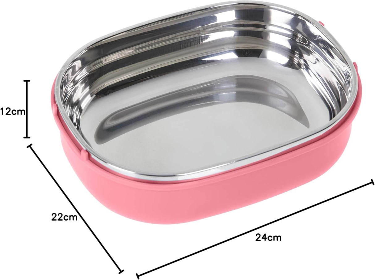 Royalford RF5652PN Assorted Color Lunch Box | Stainless Steel Inner | Thermal Lunch Box Bento Lunch Box with Stainless Steel Thermal Insulation, Thick Layered of Food Containers Leak Proof for Kids, Adult | Suitable for School, Office or Picnic - Al Kabayel Discount CentreRoyalford RF5652PN Assorted Color Lunch Box | Stainless Steel Inner | Thermal Lunch Box Bento Lunch Box with Stainless Steel Thermal Insulation, Thick Layered of Food Containers Leak Proof for Kids, Adult | Suitable for School,