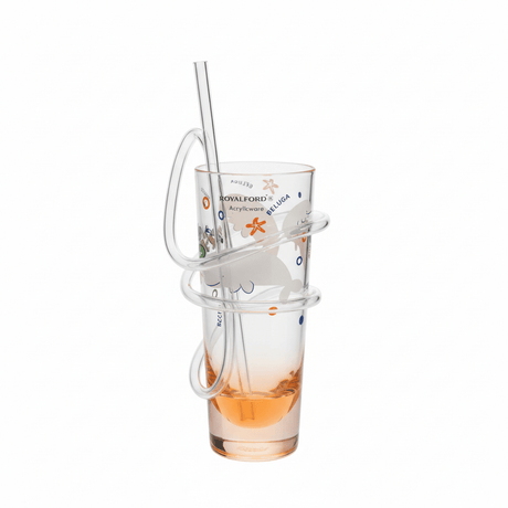 Royalford RF6167 Transparent Acrylic Glass With Straw 140ml - Drinking Tube Resistant Clear Juice Cup, Orange - Al Kabayel Discount CentreRoyalford RF6167 Transparent Acrylic Glass With Straw 140ml - Drinking Tube Resistant Clear Juice Cup, OrangeTumblersAKDCAl Kabayel Discount Centre