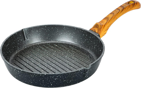 ROYALFORD Round Grill Pan Granite Coated Die - Cast Aluminum 24cm x 7cm, 4mm Thickness - Al Kabayel Discount CentreROYALFORD Round Grill Pan Granite Coated Die - Cast Aluminum 24cm x 7cm, 4mm ThicknessFrying Pans & SkilletsROYALFORDAl Kabayel Discount Centre