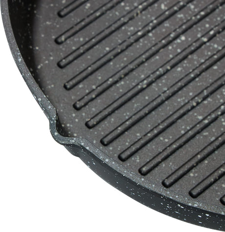 ROYALFORD Round Grill Pan Granite Coated Die - Cast Aluminum 24cm x 7cm, 4mm Thickness - Al Kabayel Discount CentreROYALFORD Round Grill Pan Granite Coated Die - Cast Aluminum 24cm x 7cm, 4mm ThicknessFrying Pans & SkilletsROYALFORDAl Kabayel Discount Centre