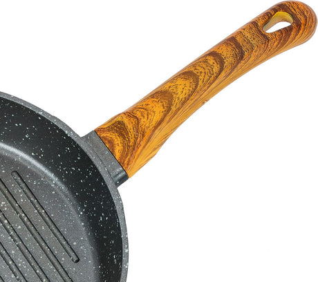 ROYALFORD Round Grill Pan Granite Coated Die - Cast Aluminum 24cm x 7cm, 4mm Thickness - Al Kabayel Discount CentreROYALFORD Round Grill Pan Granite Coated Die - Cast Aluminum 24cm x 7cm, 4mm ThicknessFrying Pans & SkilletsROYALFORDAl Kabayel Discount Centre