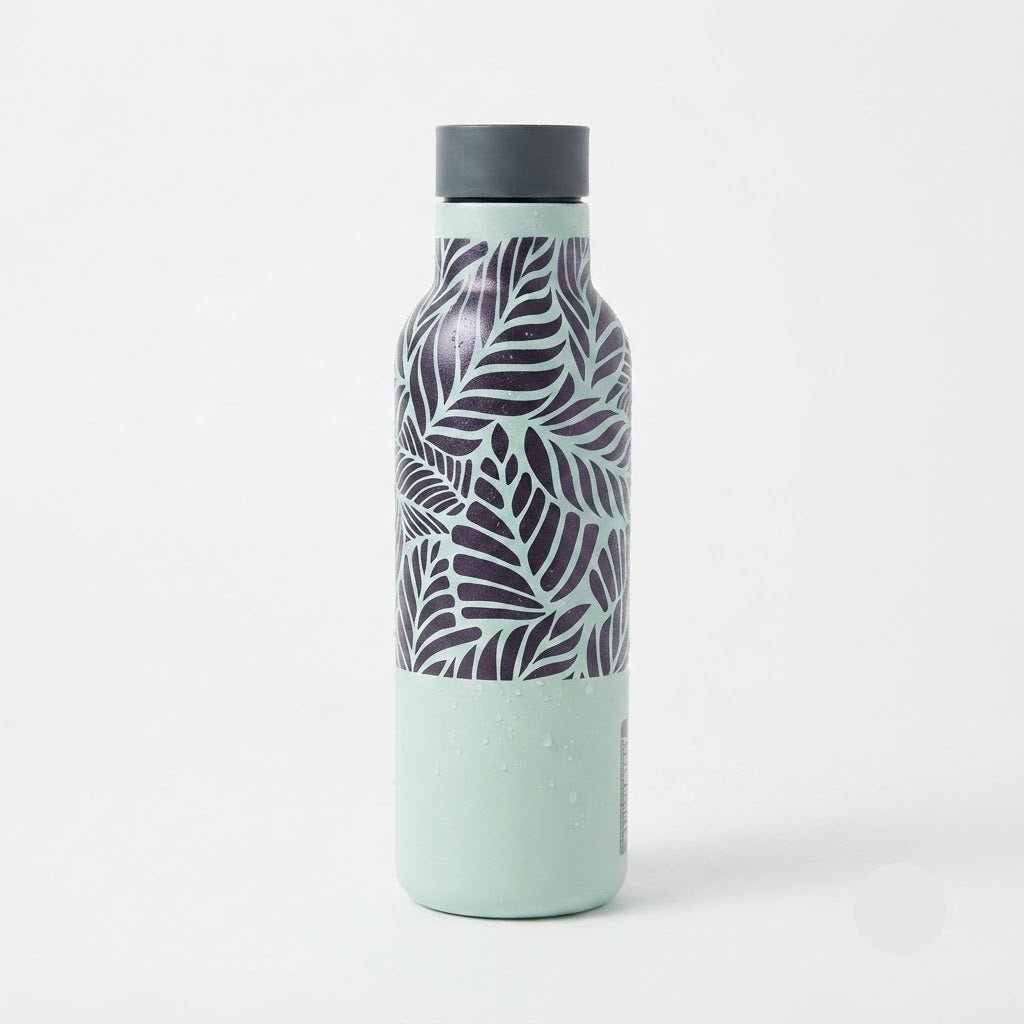 Royalford Sage Green with Tropical Leaf Print Double Wall Vacuum Insulated Water Bottle - 450ml - Al Kabayel Discount CentreRoyalford Sage Green with Tropical Leaf Print Double Wall Vacuum Insulated Water Bottle - 450mlWater BottlesROYALFORDAl Kabayel Discount Centre
