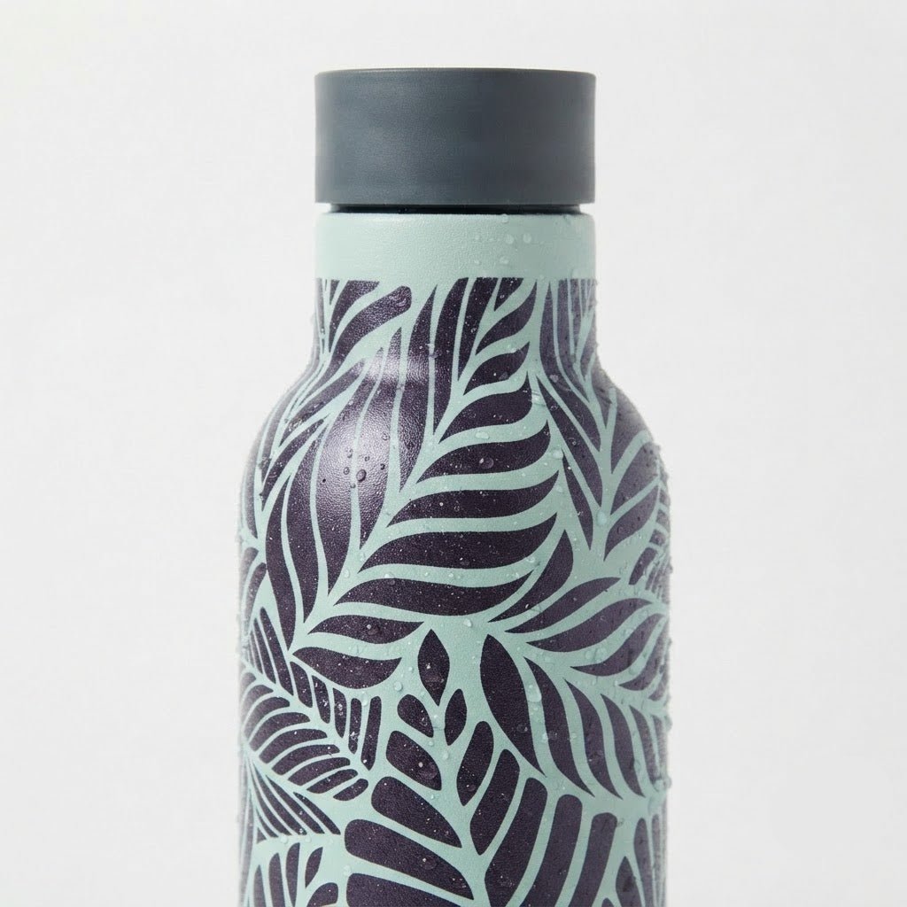 Royalford Sage Green with Tropical Leaf Print Double Wall Vacuum Insulated Water Bottle - 450ml - Al Kabayel Discount CentreRoyalford Sage Green with Tropical Leaf Print Double Wall Vacuum Insulated Water Bottle - 450mlWater BottlesROYALFORDAl Kabayel Discount Centre
