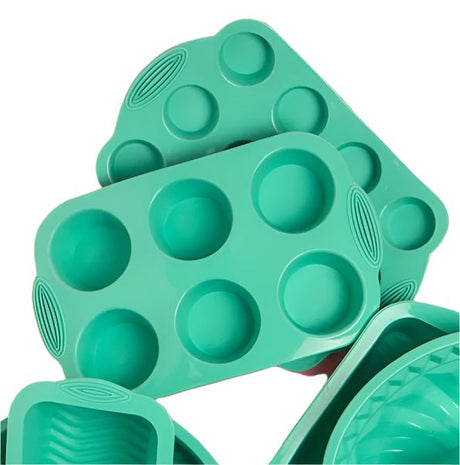 RoyalFord Silicone Bakeware RF10473 Set Of 6Pcs - Green - Al Kabayel Discount CentreRoyalFord Silicone Bakeware RF10473 Set Of 6Pcs - GreenKitchen Utensils & GadgetsROYALFORDAl Kabayel Discount Centre