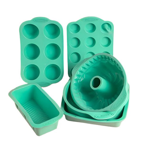 RoyalFord Silicone Bakeware RF10473 Set Of 6Pcs - Green - Al Kabayel Discount CentreRoyalFord Silicone Bakeware RF10473 Set Of 6Pcs - GreenKitchen Utensils & GadgetsROYALFORDAl Kabayel Discount Centre