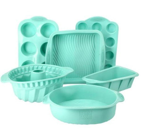 RoyalFord Silicone Bakeware RF10473 Set Of 6Pcs - Green - Al Kabayel Discount CentreRoyalFord Silicone Bakeware RF10473 Set Of 6Pcs - GreenKitchen Utensils & GadgetsROYALFORDAl Kabayel Discount Centre