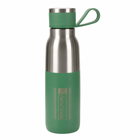 Royalford Silver & Green Double Wall Vacuum Insulated Water Bottle - 500ml - Al Kabayel Discount CentreRoyalford Silver & Green Double Wall Vacuum Insulated Water Bottle - 500mlWater BottlesROYALFORDAl Kabayel Discount Centre