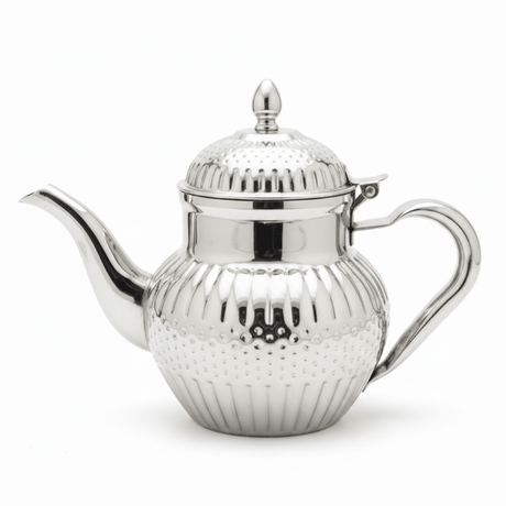 Royalford Silver Stainless Steel Arabic Tea Kettle 600ml / 1000ml – Mirror-Polished Ornate Design | Traditional Dallah Style | Ideal for Home, Majlis & Hospitality Gifting - Al Kabayel Discount CentreRoyalford Silver Stainless Steel Arabic Tea Kettle 600ml / 1000ml – Mirror-Polished Ornate Design | Traditional Dallah Style | Ideal for Home, Majlis & Hospitality GiftingTea/Coffee PotsROYALFORDAl Kabayel Discount Centre