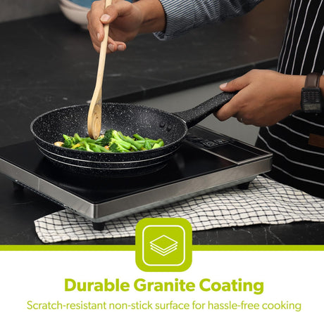 Royalford Smart Granite Series Fry Pan 28cm,Forged Aluminium with Durable Granite Coating, 5 Layer Construction, RF11872 - Al Kabayel Discount CentreRoyalford Smart Granite Series Fry Pan 28cm,Forged Aluminium with Durable Granite Coating, 5 Layer Construction, RF11872Frying Pans & SkilletsROYALFORDAl Kabayel Discount Centre