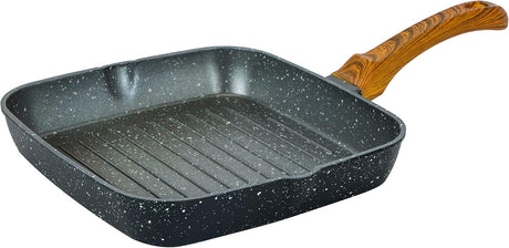 ROYALFORD Square Grill Pan Granite Coated Die - Cast Aluminum 24cm x 24cm x 5cm, 4mm Thickness - Al Kabayel Discount CentreROYALFORD Square Grill Pan Granite Coated Die - Cast Aluminum 24cm x 24cm x 5cm, 4mm ThicknessFrying Pans & SkilletsROYALFORDAl Kabayel Discount Centre