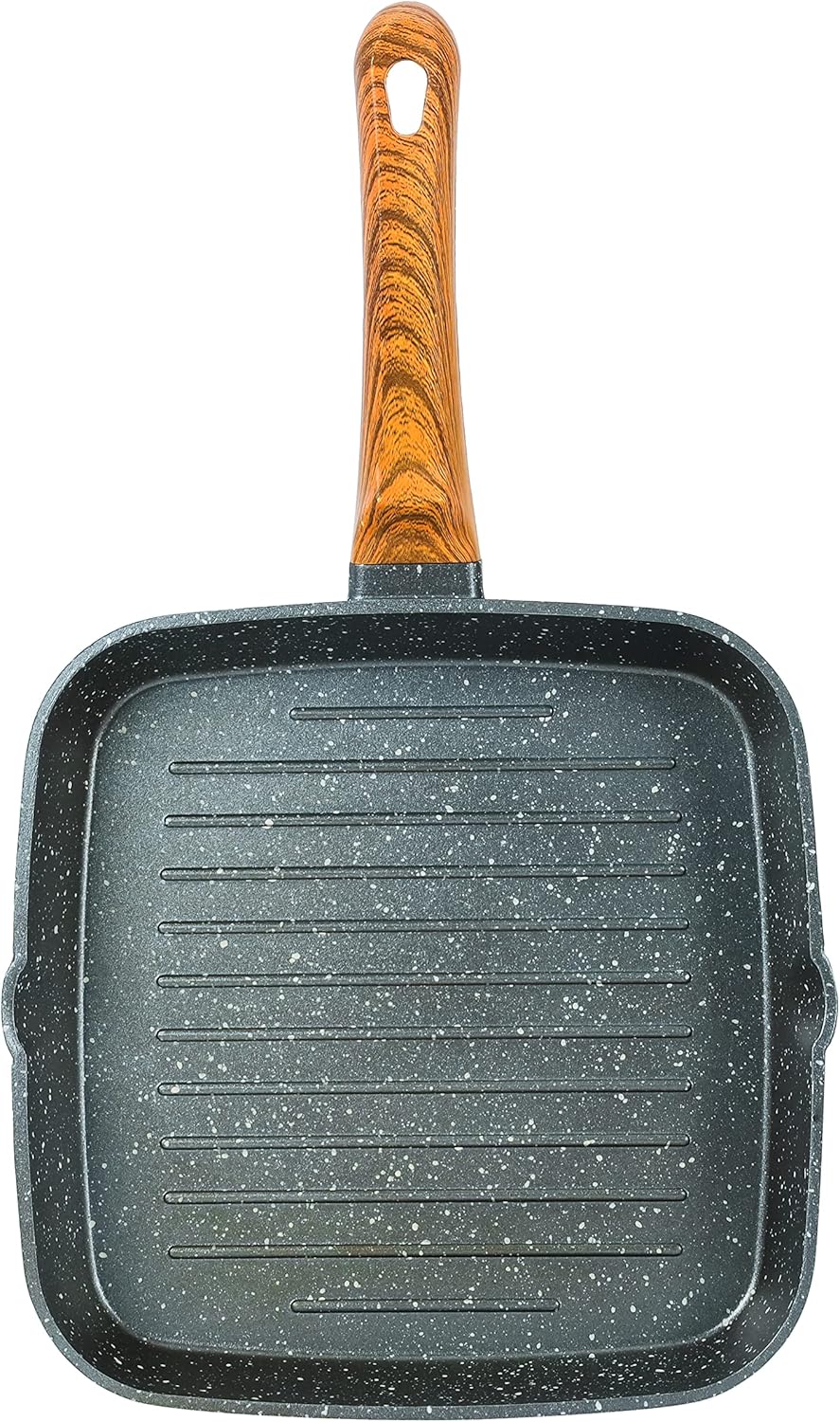 ROYALFORD Square Grill Pan Granite Coated Die - Cast Aluminum 24cm x 24cm x 5cm, 4mm Thickness - Al Kabayel Discount CentreROYALFORD Square Grill Pan Granite Coated Die - Cast Aluminum 24cm x 24cm x 5cm, 4mm ThicknessFrying Pans & SkilletsROYALFORDAl Kabayel Discount Centre