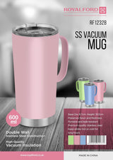 Royalford Stainless Steel Coffee Cup RF12328, Vacuum Insulated Travel Mug for Home Office Outdoor Works Great for Ice Drinks and Hot Beverages - 600ML - Al Kabayel Discount CentreRoyalford Stainless Steel Coffee Cup RF12328, Vacuum Insulated Travel Mug for Home Office Outdoor Works Great for Ice Drinks and Hot Beverages - 600MLTea CupsROYALFORDAl Kabayel Discount Centre