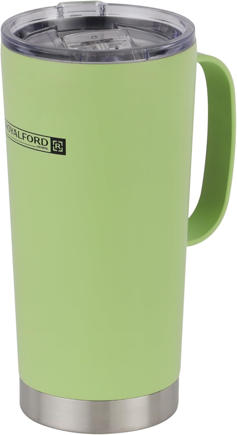 Royalford Stainless Steel Coffee Cup RF12328, Vacuum Insulated Travel Mug for Home Office Outdoor Works Great for Ice Drinks and Hot Beverages - 600ML - Al Kabayel Discount CentreRoyalford Stainless Steel Coffee Cup RF12328, Vacuum Insulated Travel Mug for Home Office Outdoor Works Great for Ice Drinks and Hot Beverages - 600MLTea CupsROYALFORDAl Kabayel Discount Centre