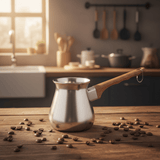 Royalford Stainless Steel Coffee Warmer with brown Handle – 700ml - Al Kabayel Discount CentreRoyalford Stainless Steel Coffee Warmer with brown Handle – 700mlTea/Coffee PotsROYALFORDAl Kabayel Discount Centre