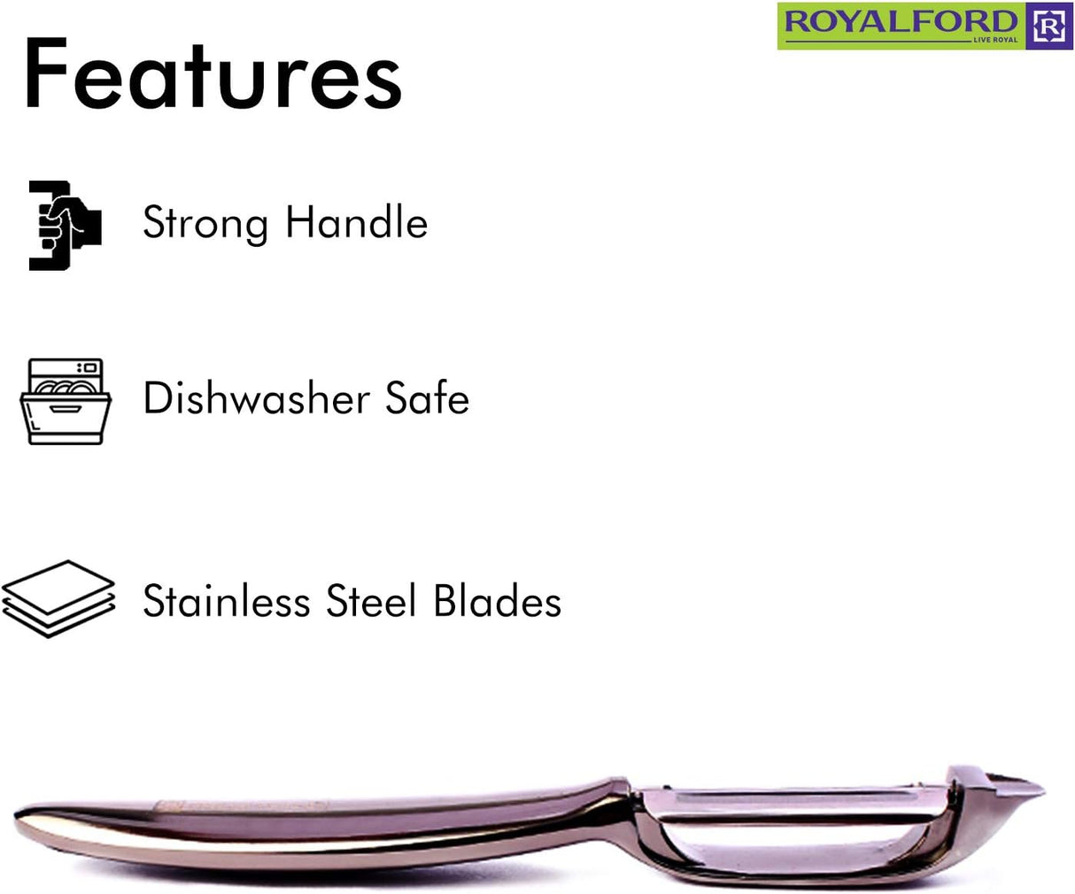 Royalford Stainless Steel T - Peeler – 16.5cm Precision Vegetable Peeler (RF4642) - Al Kabayel Discount CentreRoyalford Stainless Steel T - Peeler – 16.5cm Precision Vegetable Peeler (RF4642)PeelersROYALFORDAl Kabayel Discount Centre