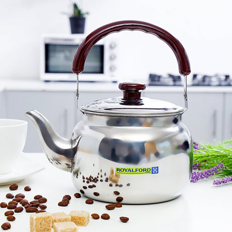 ROYALFORD Stainless Steel Tea Kettle 750ml - RF6188, Induction Compatible - Al Kabayel Discount CentreROYALFORD Stainless Steel Tea Kettle 750ml - RF6188, Induction CompatibleTea/Coffee PotsROYALFORDAl Kabayel Discount Centre