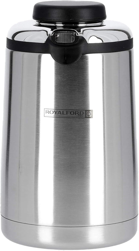 Royalford Stainless Steel Vaccum Flask 1000ml, Stainless Steel Inner Pot, Strong & Durable Design, 12hr Hot - 24hr Cold - RF6894 - Al Kabayel Discount CentreRoyalford Stainless Steel Vaccum Flask 1000ml, Stainless Steel Inner Pot, Strong & Durable Design, 12hr Hot - 24hr Cold - RF6894ThermosROYALFORDAl Kabayel Discount Centre