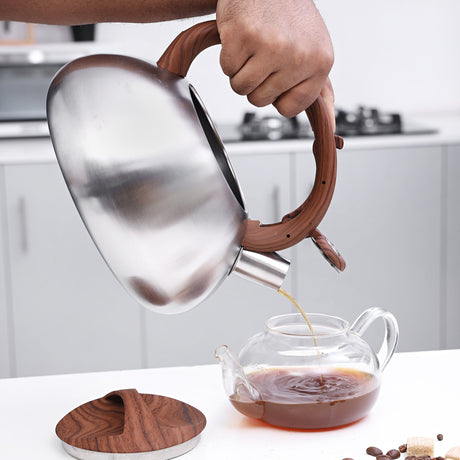 ROYALFORD Stainless Steel Whistling Kettle 3000ml, Elegant Wood Finish - RF9843 - Al Kabayel Discount CentreROYALFORD Stainless Steel Whistling Kettle 3000ml, Elegant Wood Finish - RF9843Tea/Coffee PotsROYALFORDAl Kabayel Discount Centre