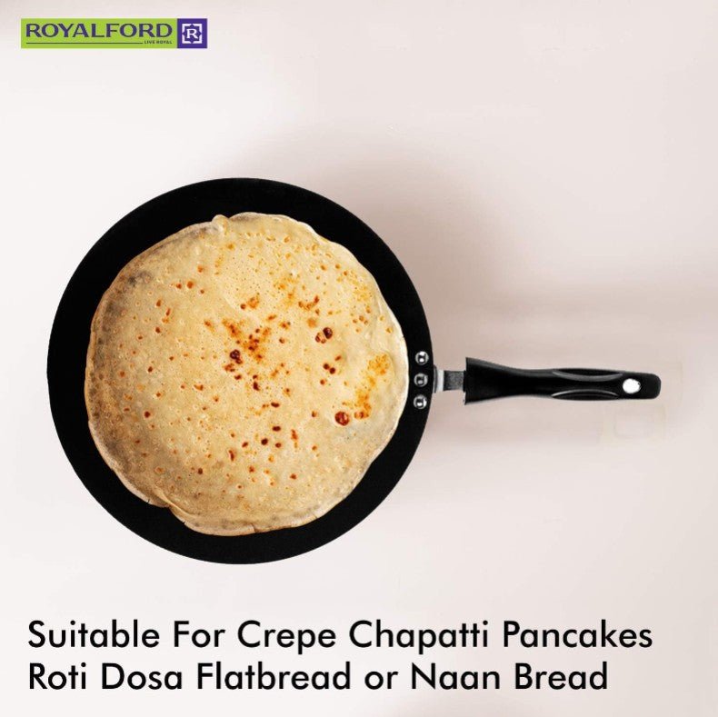 ROYALFORD Super Flat Tawa 32cm, 3.5mm Thickness, Durable Non - Stick Coating - Al Kabayel Discount CentreROYALFORD Super Flat Tawa 32cm, 3.5mm Thickness, Durable Non - Stick CoatingFrying Pans & SkilletsROYALFORDAl Kabayel Discount Centre