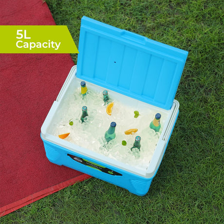 Royalford Thermo - Wagon Insulated Ice Cooler Box 5L, 3 - Layer PP - PU - HDPE Thermal Insulation, Blue - RF10477 - Al Kabayel Discount CentreRoyalford Thermo - Wagon Insulated Ice Cooler Box 5L, 3 - Layer PP - PU - HDPE Thermal Insulation, Blue - RF10477CoolersROYALFORDAl Kabayel Discount Centre