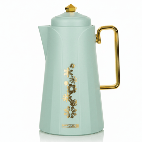 Royalford Vacuum Flask 1L – Dull Blue with Gold Floral - Al Kabayel Discount CentreRoyalford Vacuum Flask 1L – Dull Blue with Gold FloralThermosROYALFORDAl Kabayel Discount Centre
