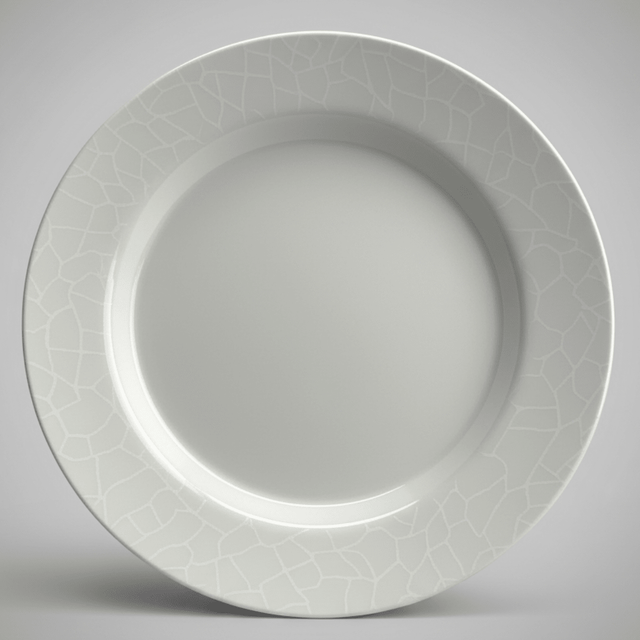 Royalford White Melamine Deep Plate — Elegant Crackle Rim Design | 10 Inch - Al Kabayel Discount CentreRoyalford White Melamine Deep Plate — Elegant Crackle Rim Design | 10 InchPlatesROYALFORDAl Kabayel Discount Centre
