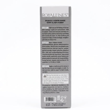 Royallines Argan Oil & Keratin Damage Repair Oil Replacement – 250ml - Al Kabayel Discount CentreRoyallines Argan Oil & Keratin Damage Repair Oil Replacement – 250mlHair CareROYALLINESAl Kabayel Discount Centre