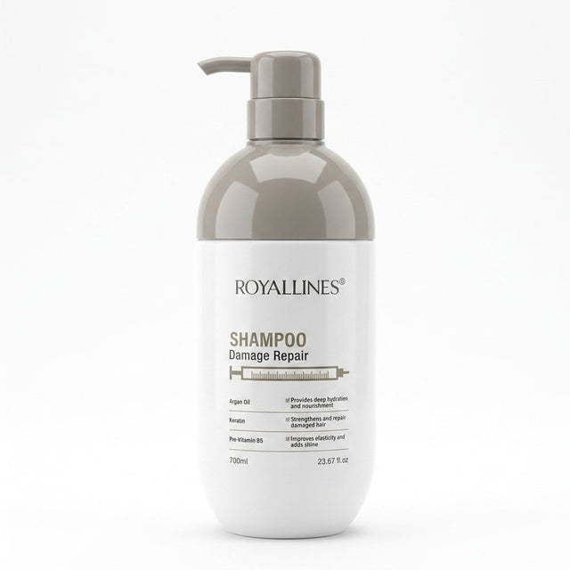 Royallines Argan Oil & Keratin Damage Repair Shampoo 700ml - Al Kabayel Discount CentreRoyallines Argan Oil & Keratin Damage Repair Shampoo 700mlShampoo/ConditionerROYALLINESAl Kabayel Discount Centre