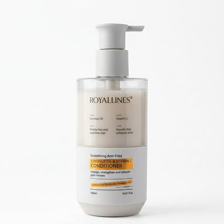 Royallines Coconut Oil & Vitamin C Smoothing Anti-Frizz Conditioner – 750ml - Al Kabayel Discount CentreRoyallines Coconut Oil & Vitamin C Smoothing Anti-Frizz Conditioner – 750mlShampoo/ConditionerROYALLINESAl Kabayel Discount Centre