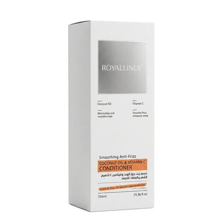 Royallines Coconut Oil & Vitamin C Smoothing Anti-Frizz Conditioner – 750ml - Al Kabayel Discount CentreRoyallines Coconut Oil & Vitamin C Smoothing Anti-Frizz Conditioner – 750mlShampoo/ConditionerROYALLINESAl Kabayel Discount Centre