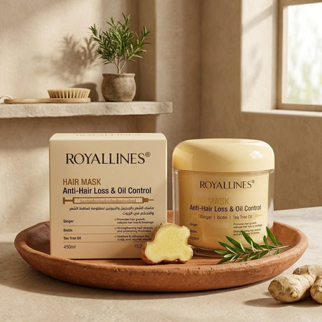Royallines Ginger & Biotin Anti-Hair Loss & Oil Control Hair Mask – 450ml - Al Kabayel Discount CentreRoyallines Ginger & Biotin Anti-Hair Loss & Oil Control Hair Mask – 450mlHair MasksROYALLINESAl Kabayel Discount Centre