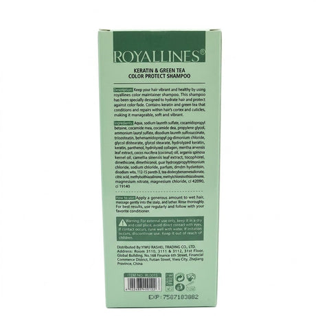Royallines Keratin & Green Tea Color Protect Shampoo 700ml - Al Kabayel Discount CentreRoyallines Keratin & Green Tea Color Protect Shampoo 700mlShampoo/ConditionerROYALLINESAl Kabayel Discount Centre