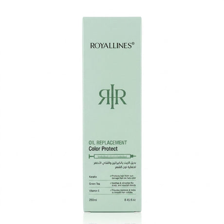 Royallines Keratin & Green Tea Oil Replacement – Color Protect (250ml) - Al Kabayel Discount CentreRoyallines Keratin & Green Tea Oil Replacement – Color Protect (250ml)Hair CareROYALLINESAl Kabayel Discount Centre