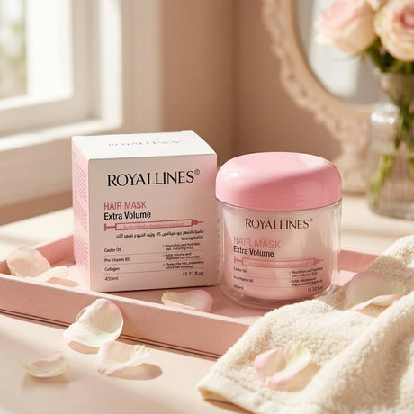 Royallines Pro-Vitamin B5 & Castor Oil Extra Volume Hair Mask 450ml - Al Kabayel Discount CentreRoyallines Pro-Vitamin B5 & Castor Oil Extra Volume Hair Mask 450mlHair MasksROYALLINESAl Kabayel Discount Centre