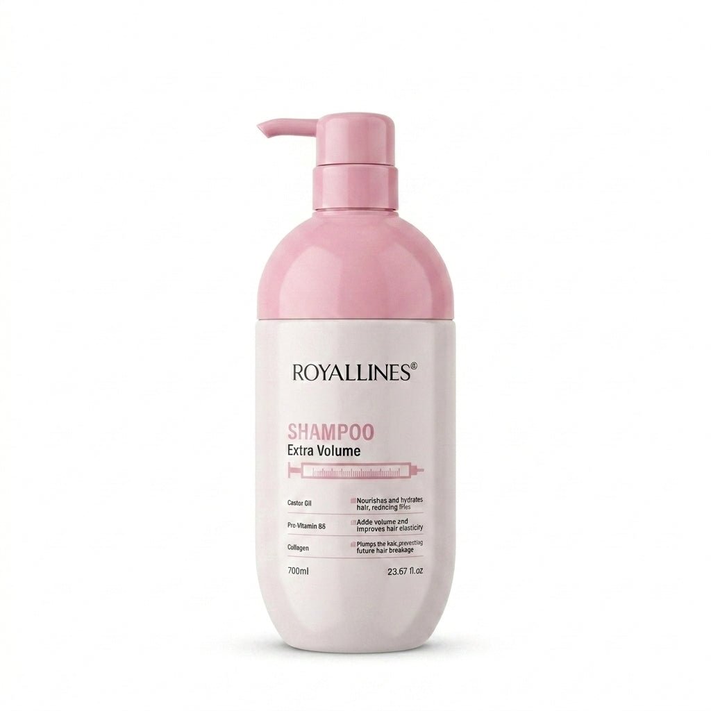 Royallines Pro-Vitamin B5 & Castor Oil Extra Volume Shampoo – 700ml - Al Kabayel Discount CentreRoyallines Pro-Vitamin B5 & Castor Oil Extra Volume Shampoo – 700mlShampoo/ConditionerROYALLINESAl Kabayel Discount Centre