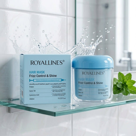 Royallines Protein & Castor Oil Frizz Control & Shine Hair Mask – 450ml - Al Kabayel Discount CentreRoyallines Protein & Castor Oil Frizz Control & Shine Hair Mask – 450mlHair MasksROYALLINESAl Kabayel Discount Centre